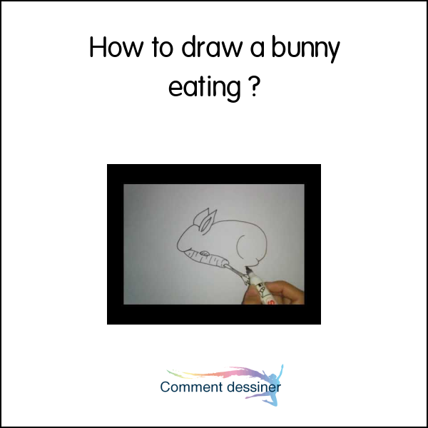 How to draw a bunny eating